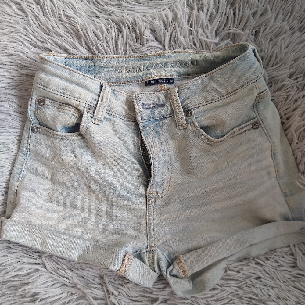 American eagle stretch denim shorts